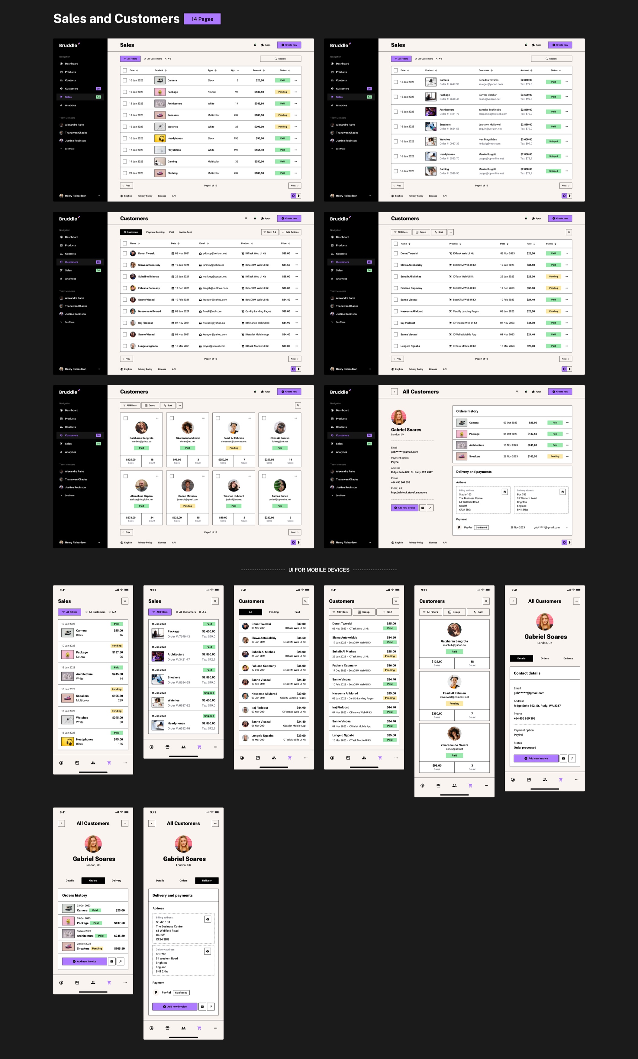 Bruddle - Neo Brutalism UI kit for SaaS Apps - 12
