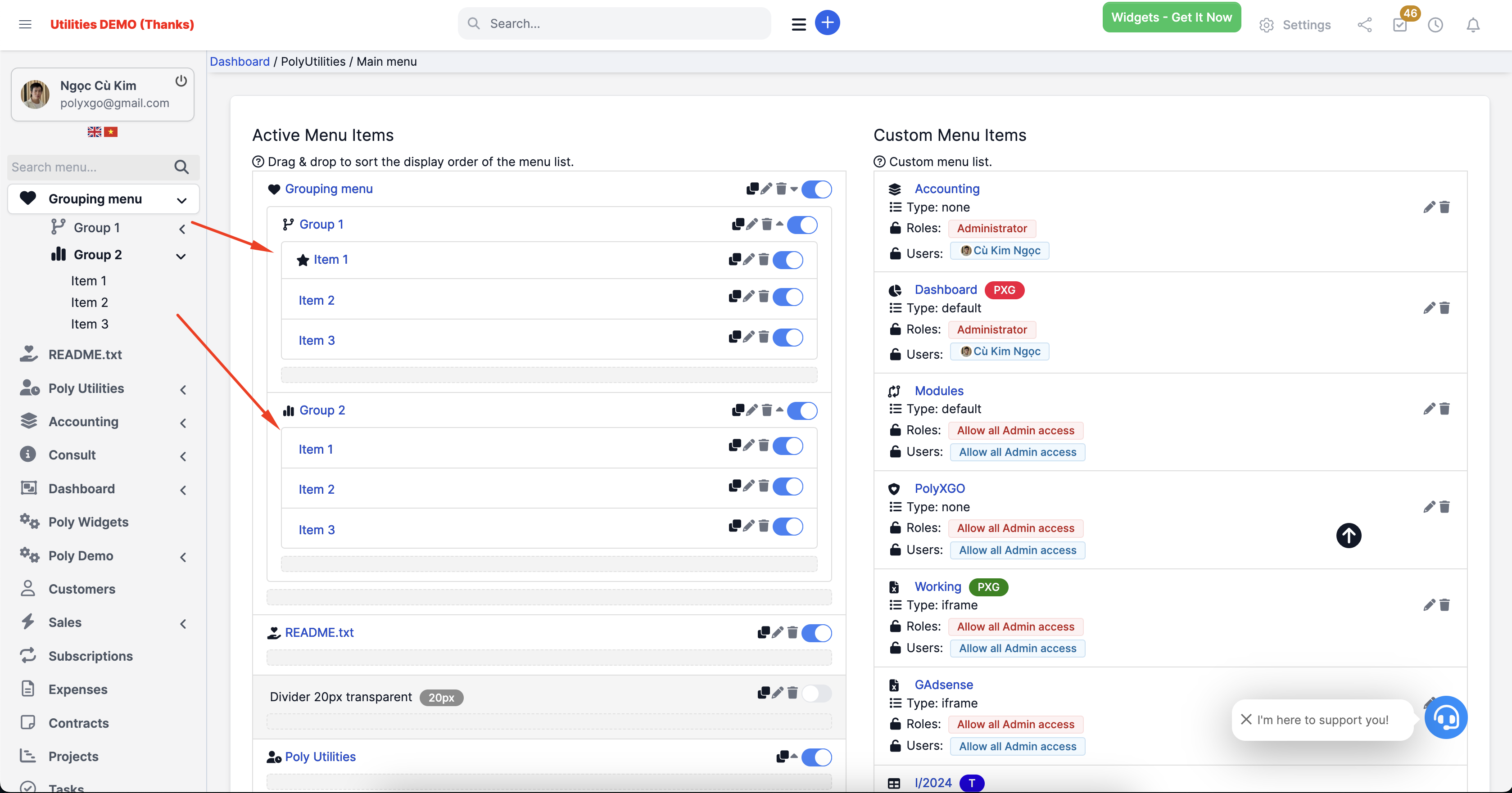 PolyUtilities for Perfex CRM: Quick Access Menu, Custom JS, CSS, and More - 4