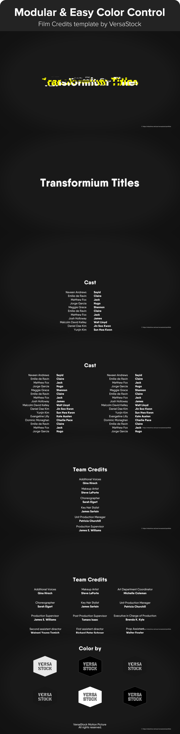 film credits template after effects free download