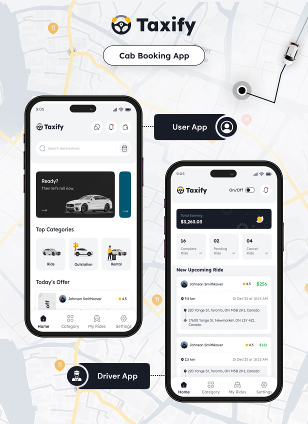 taxify – Electronic Shop Mobile App PWA Template