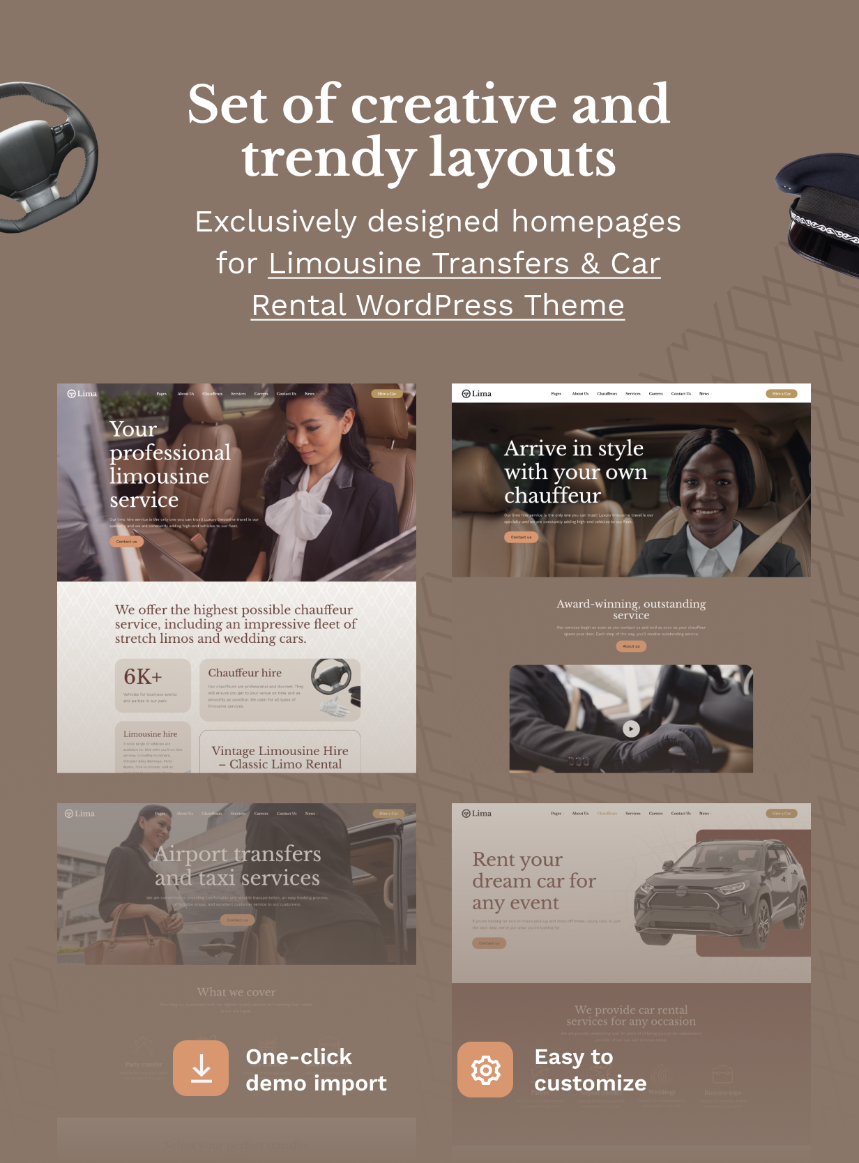 Lima - Limousine Transfers & Car Rental WordPress Theme