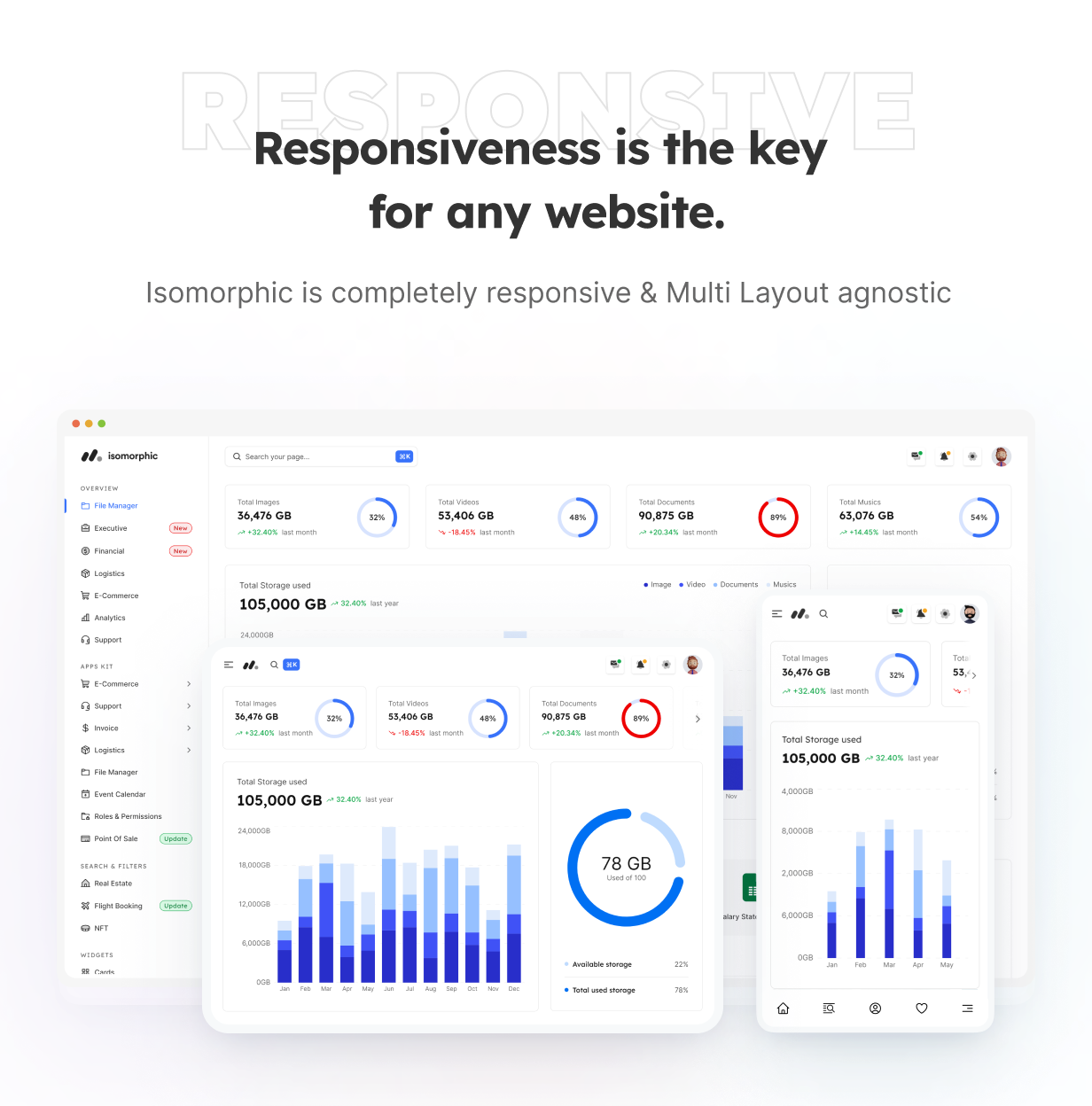 Isomorphic - React Admin Dashboard Template - 11