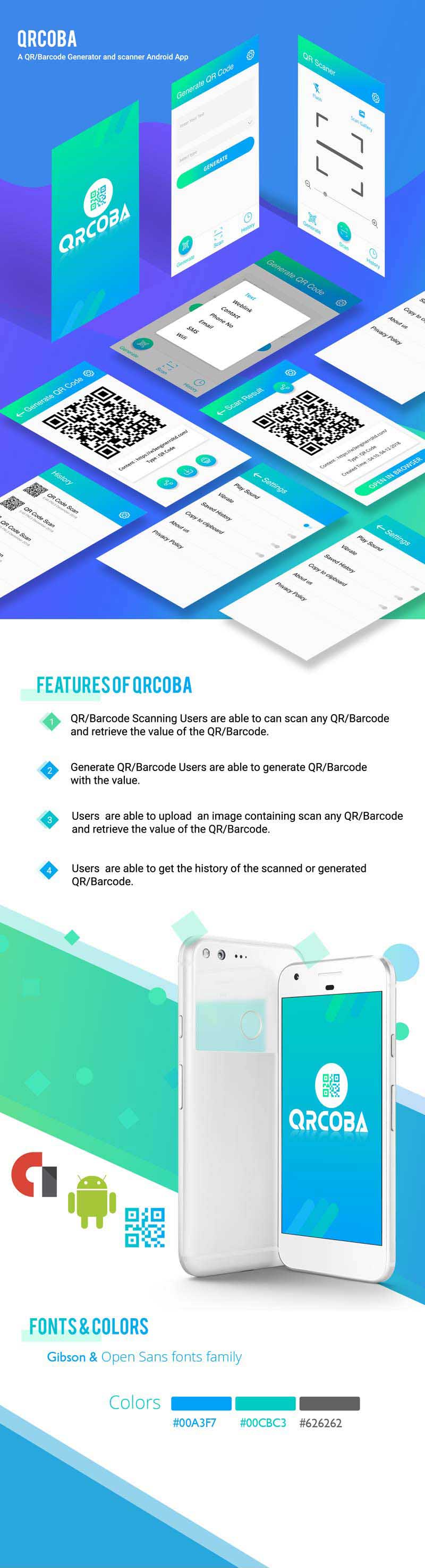 QRcoba - A QR/Barcode Generator and Scanner Android App with Admob - 5