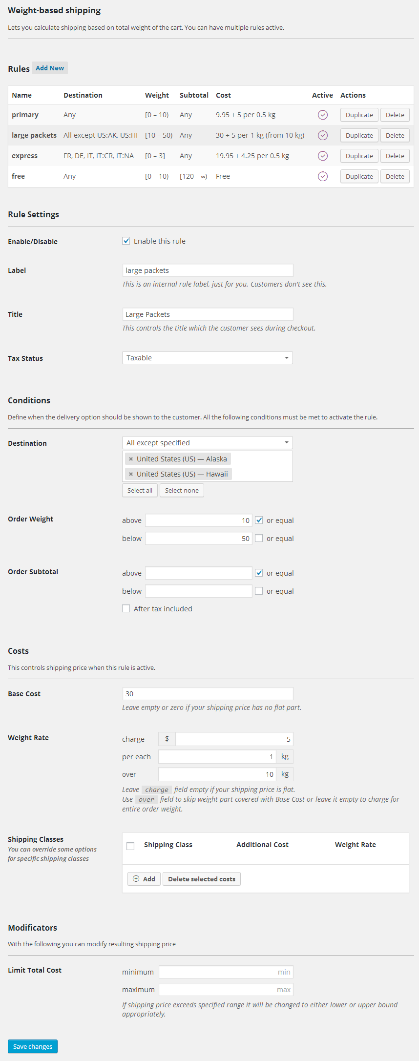 WooCommerce Weight Based Shipping - 1