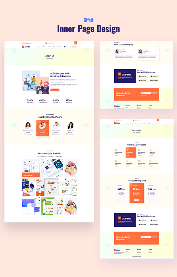 Gifatt - Creative Agency Portfolio HTML5 Template - 3