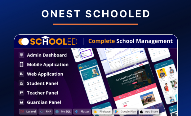 Comprehensive school management solution for administrators, teachers, students, and guardians.