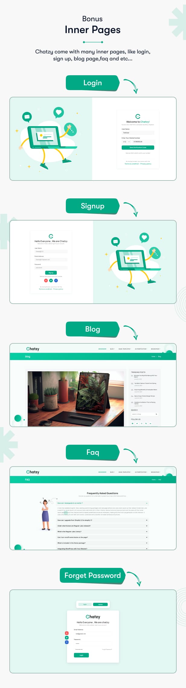 Chatzy angular Admin Dashboard Template