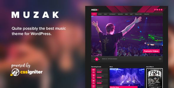 Muzak - Music WordPress theme - Music and Bands Entertainment