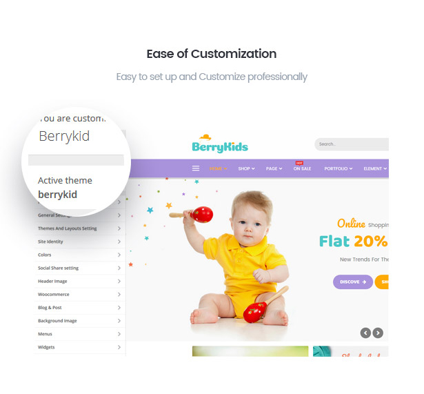 Customize BerryKid baby store theme with ease