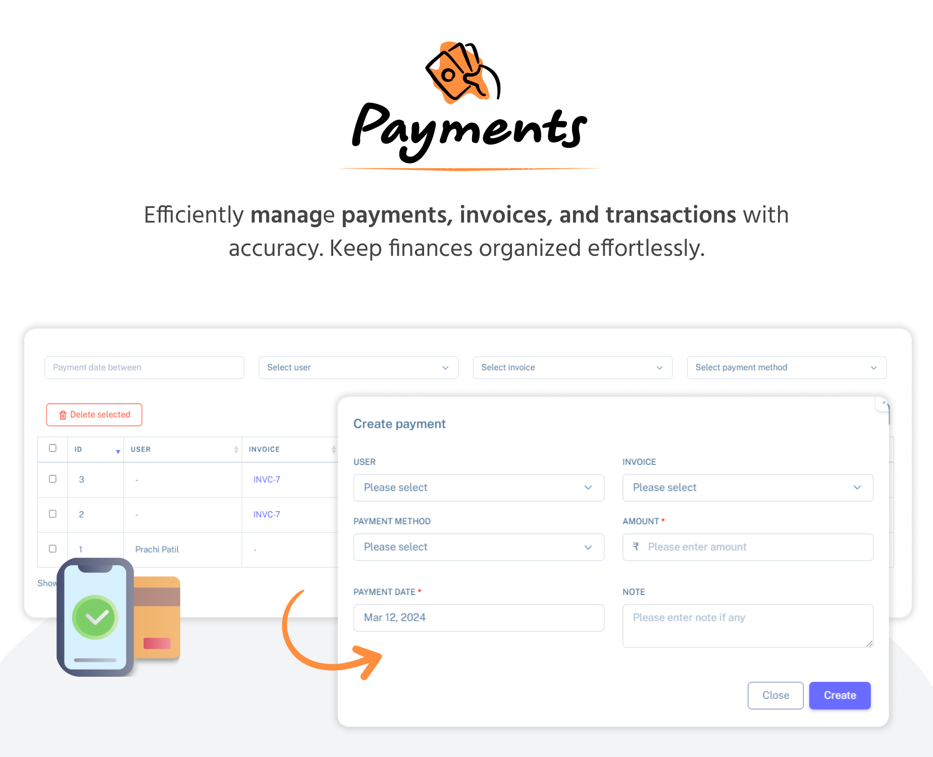 Payments - Admin panel - Taskify SaaS - Project Management, Task Management & Productivity Tool