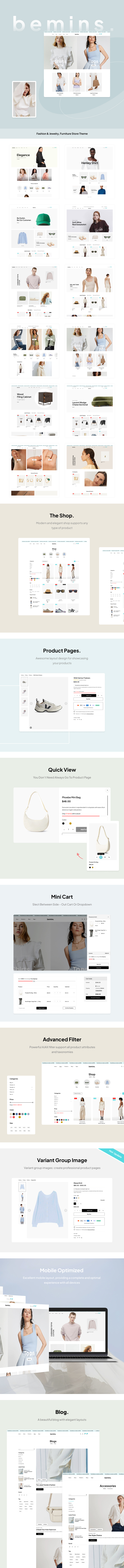Bemins – Fashion & Jewelry, Furniture Store WordPress Theme - 1