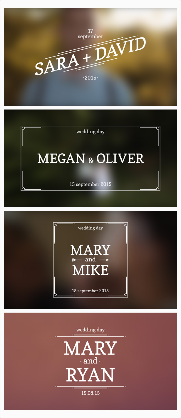 Wedding Titles - 2