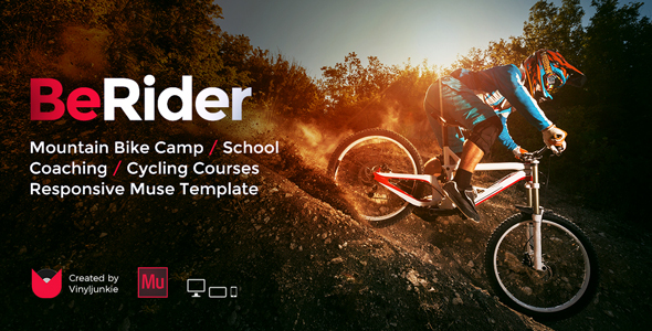 BeRider - Mountain Bike School MTB Camp Cycling Courses Responsive Muse Template
