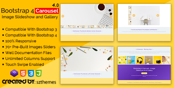 Bootstrap 4 Carousel - Image Slideshow and Gallery