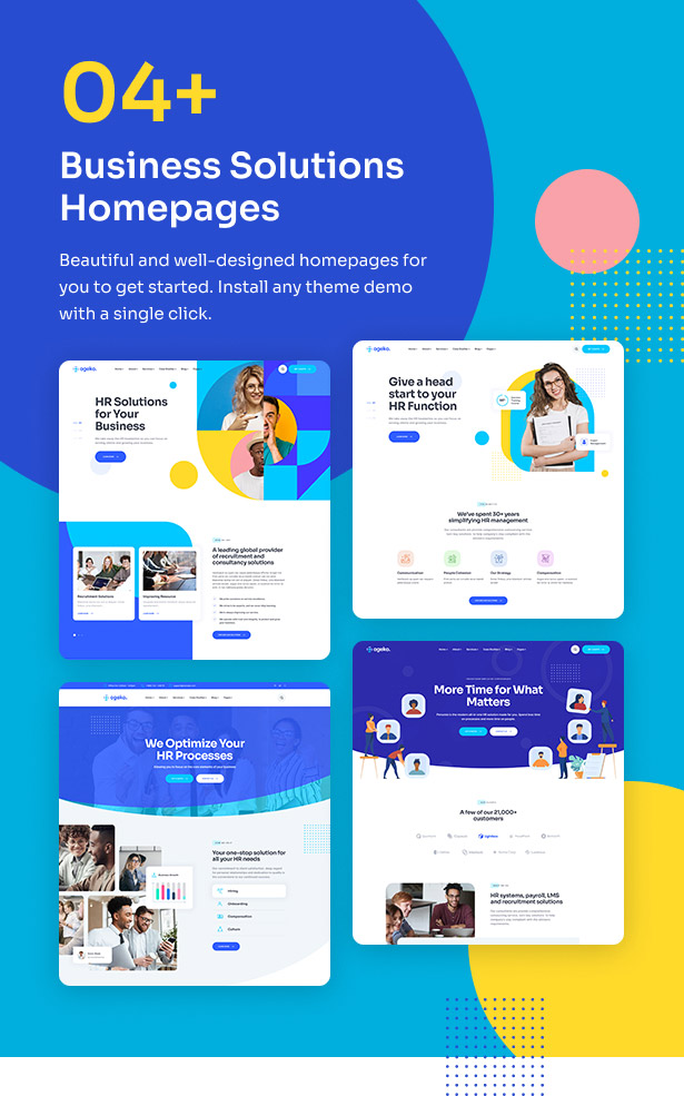 Ogeko - Human Resource Solutions WordPress Theme - Business Solutions Homepages