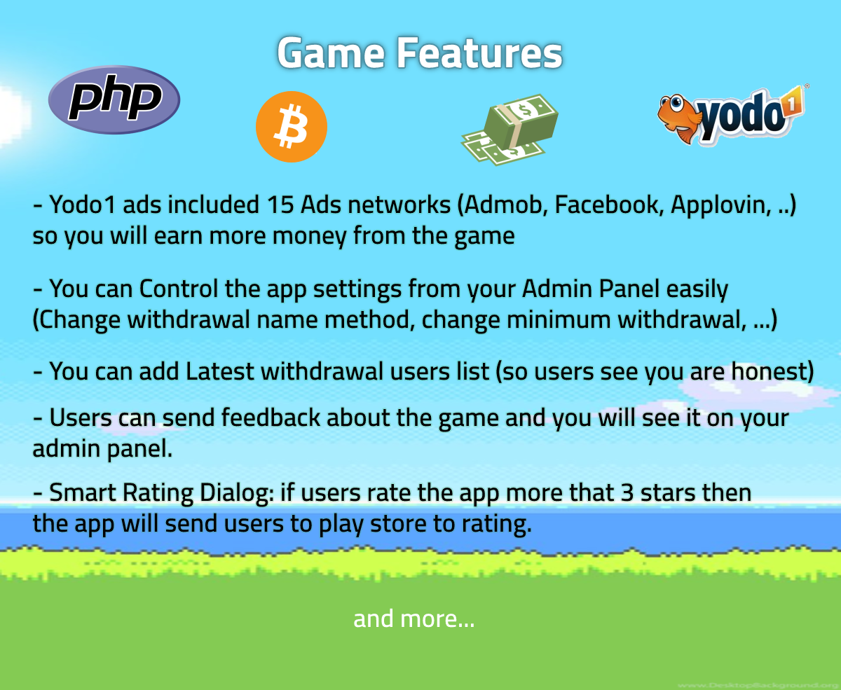 Flying Bird Game - Play to Earn Bitcoin with Admin Panel and Admob - 6