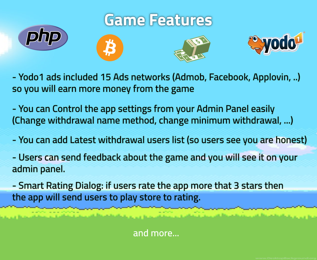 Flying Bird Game - Play to Earn Bitcoin with Admin Panel - 5