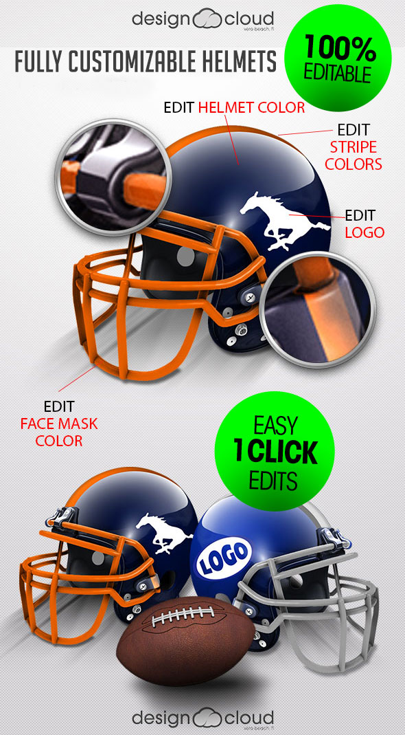 broncos football helmet template