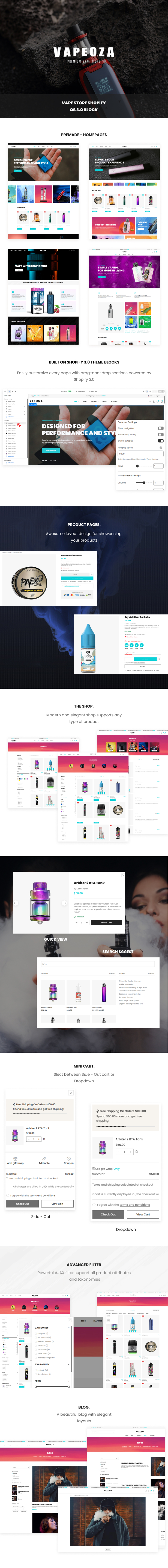 Vapeoza Vape Store Shopify Theme OS 3.0 Preview