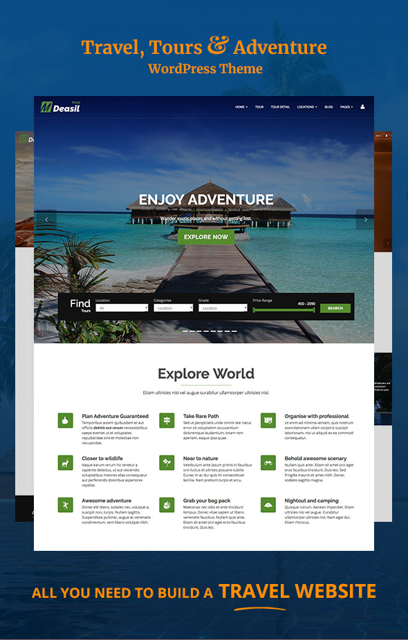 Travel and Tour WordPress Theme