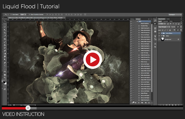Liquid Flood Photoshop Action - 1