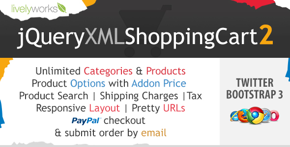 JQuery XML Shopping Cart - PayPal Store - Shop