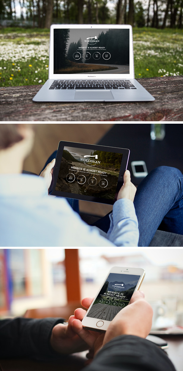 Woodsman - Creative Coming Soon HTML5 Template - 3