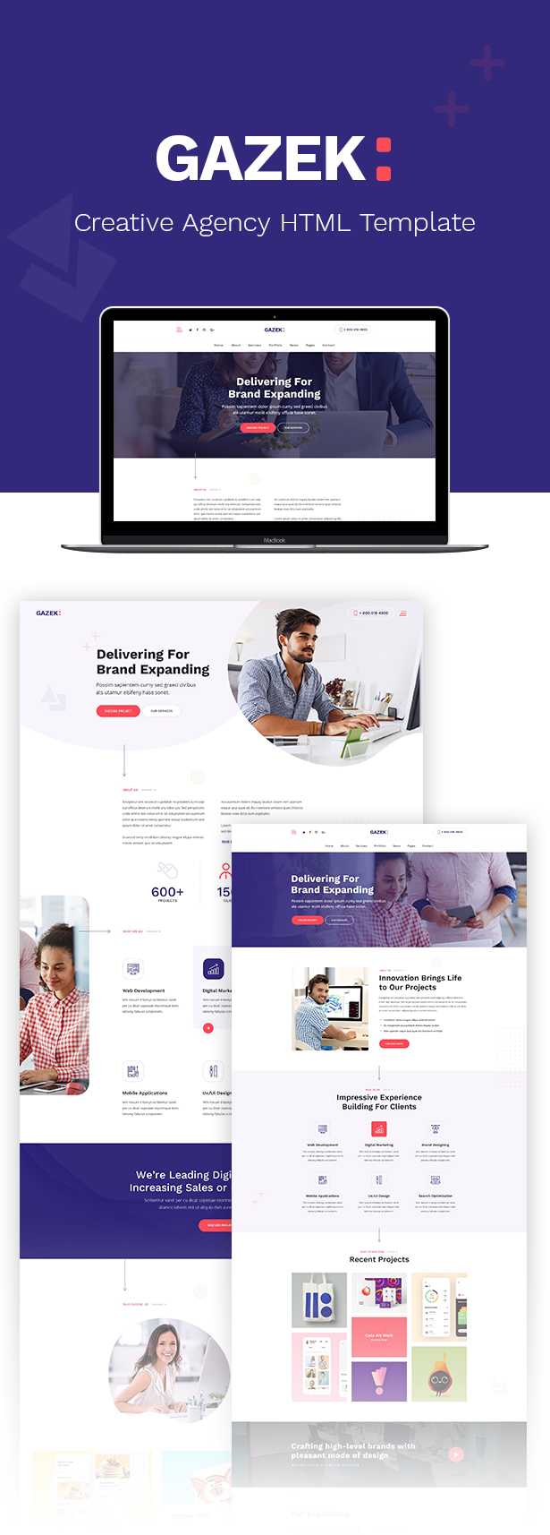 Gazek - Agency Portfolio HTML Template - 1