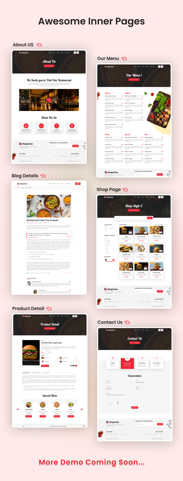 HungerZone - ASP.NET Core & MVC Fast Food And Restaurant Template