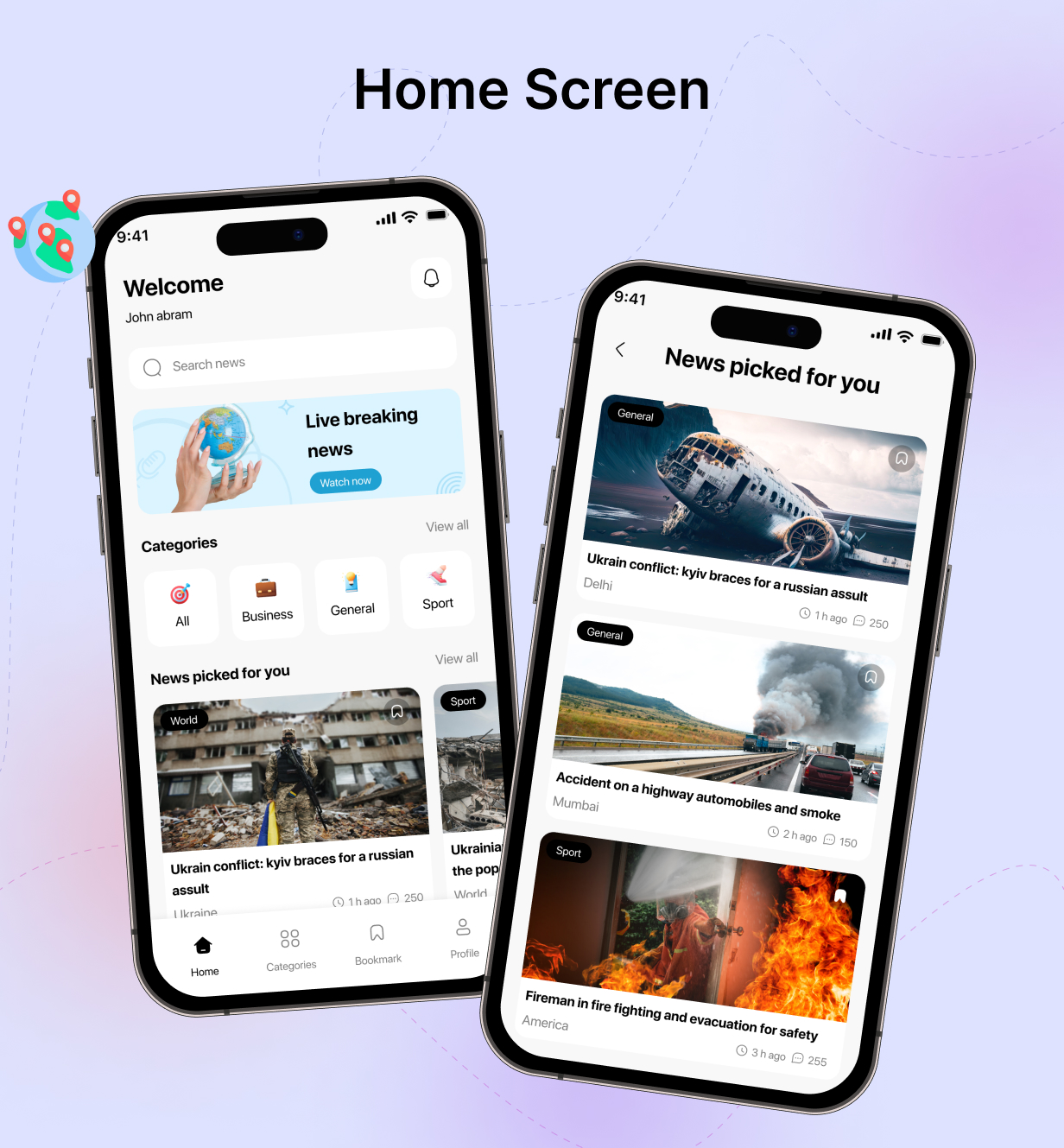QuickNews UI Template: News App in Flutter 3.x (Android, iOS) UI template - 7