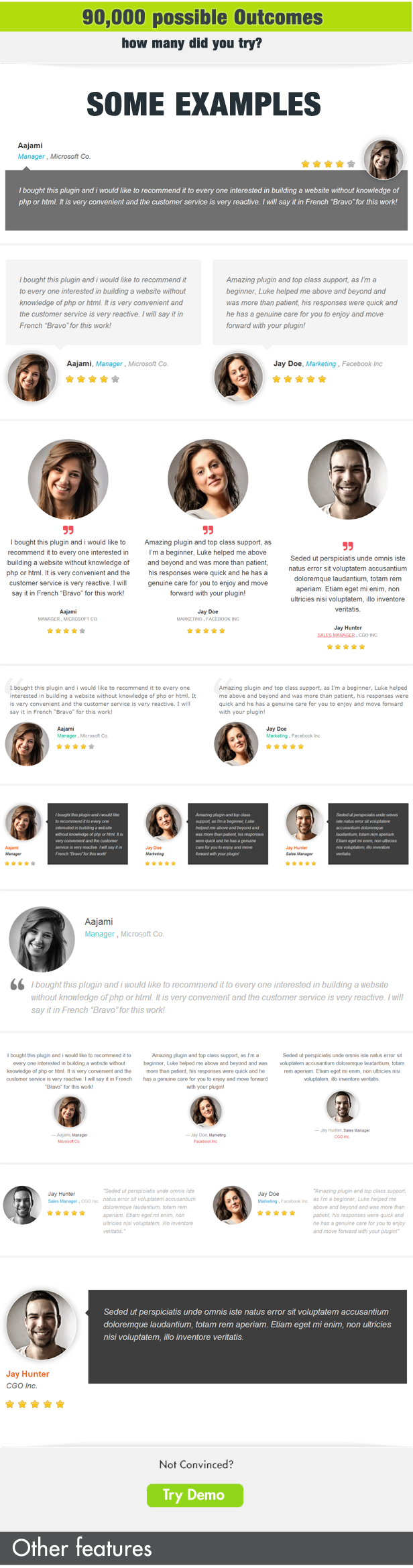 Testimonials Showcase Wordpress Plugin