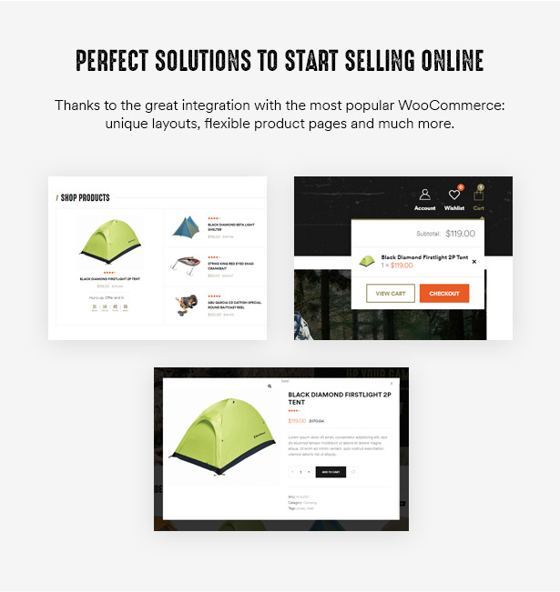 Huntor Hunting Outdoor Shop WooCommerce Theme ready to build Outdoor online shop