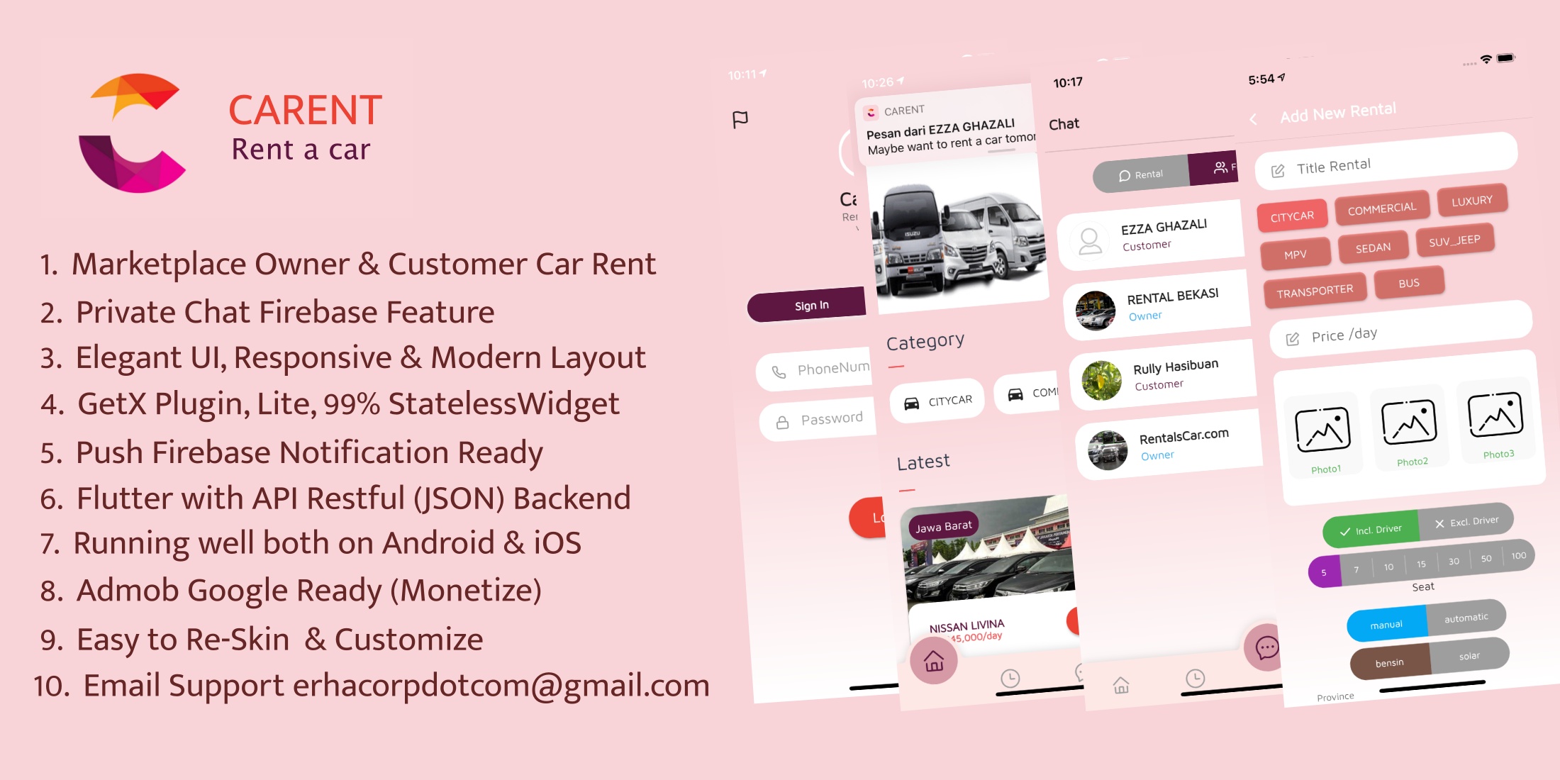 Carent - Rent Car Flutter Apps - 4