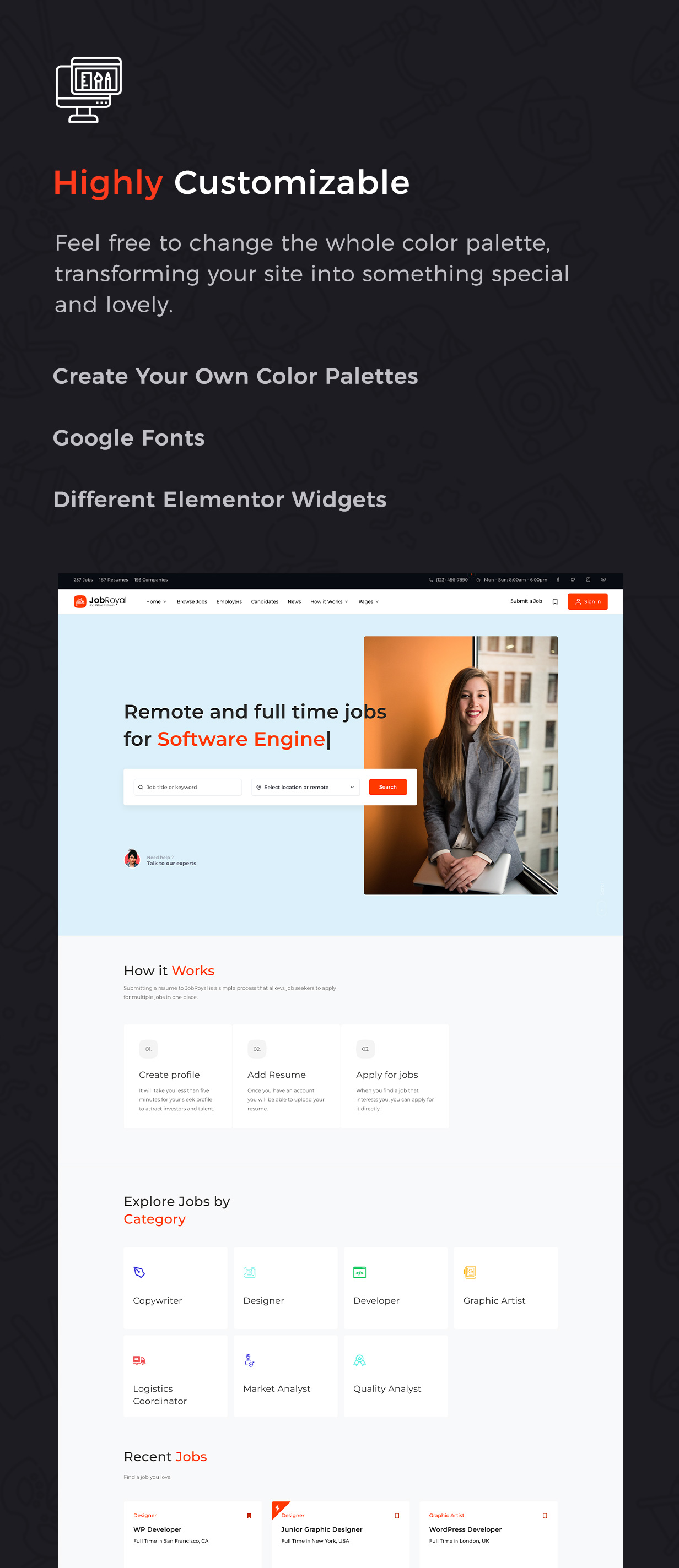 JobRoyal - Work Positions Board and Resumes WordPress Theme - 7