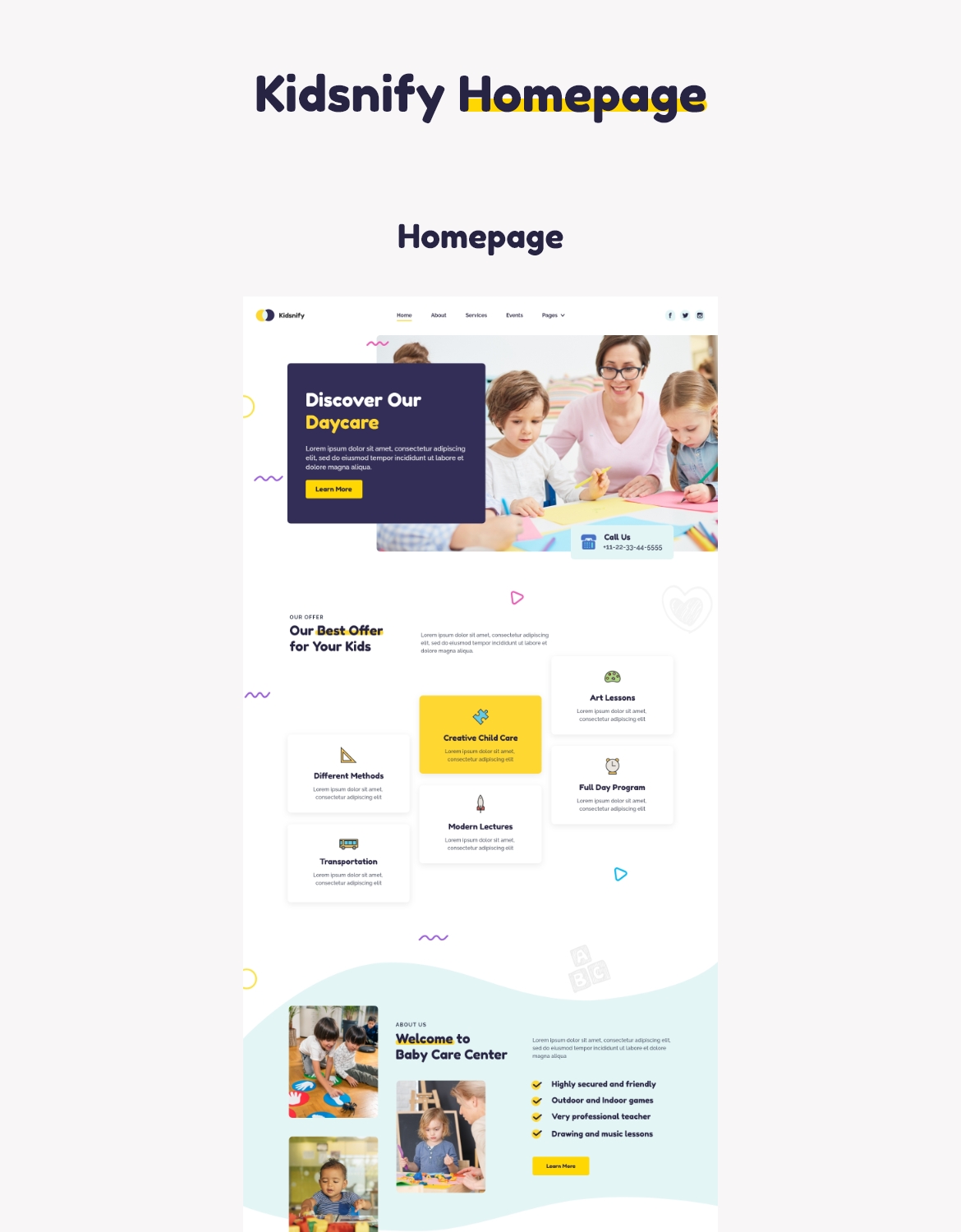 Kidsnify - Daycare Template Kit - 1