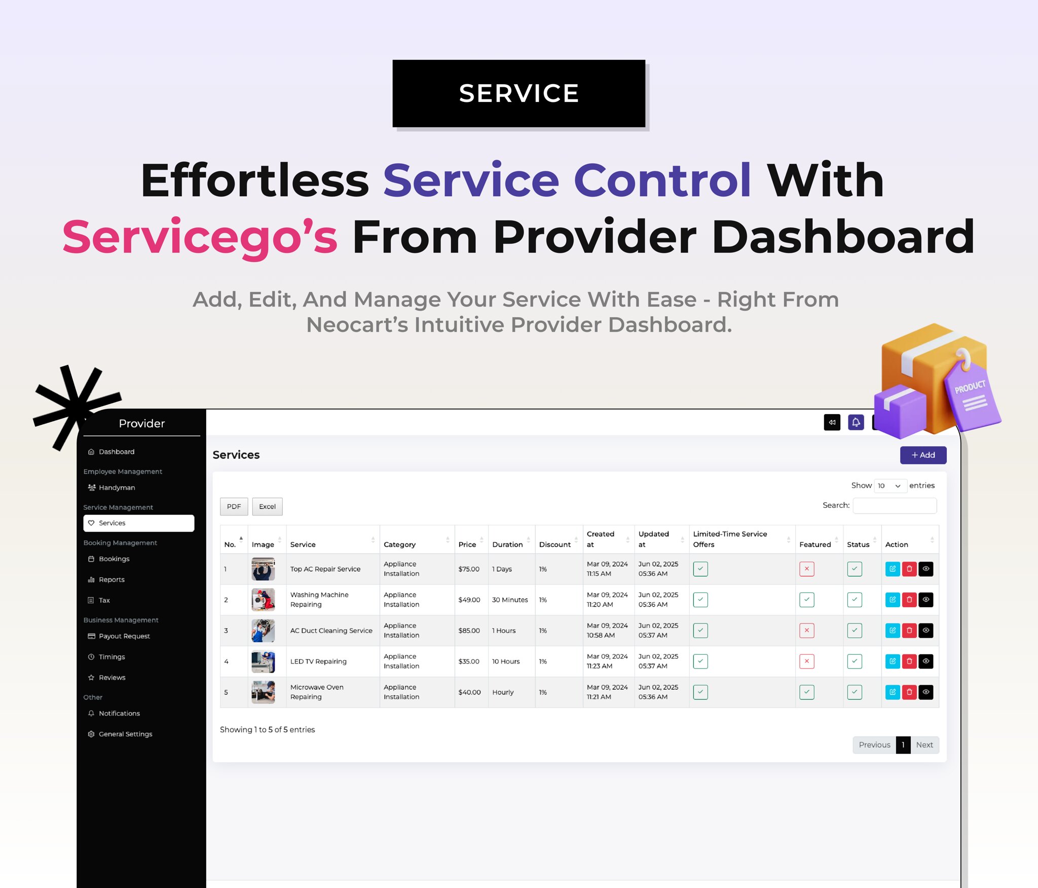 ServiceGo - Multi Vendor On-Demand Service & Handyman Booking Marketplace