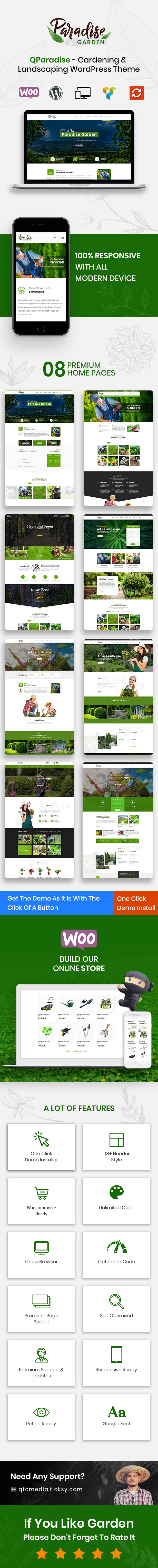 QParadise - Gardening and Landscaping WordPress Theme - 2
