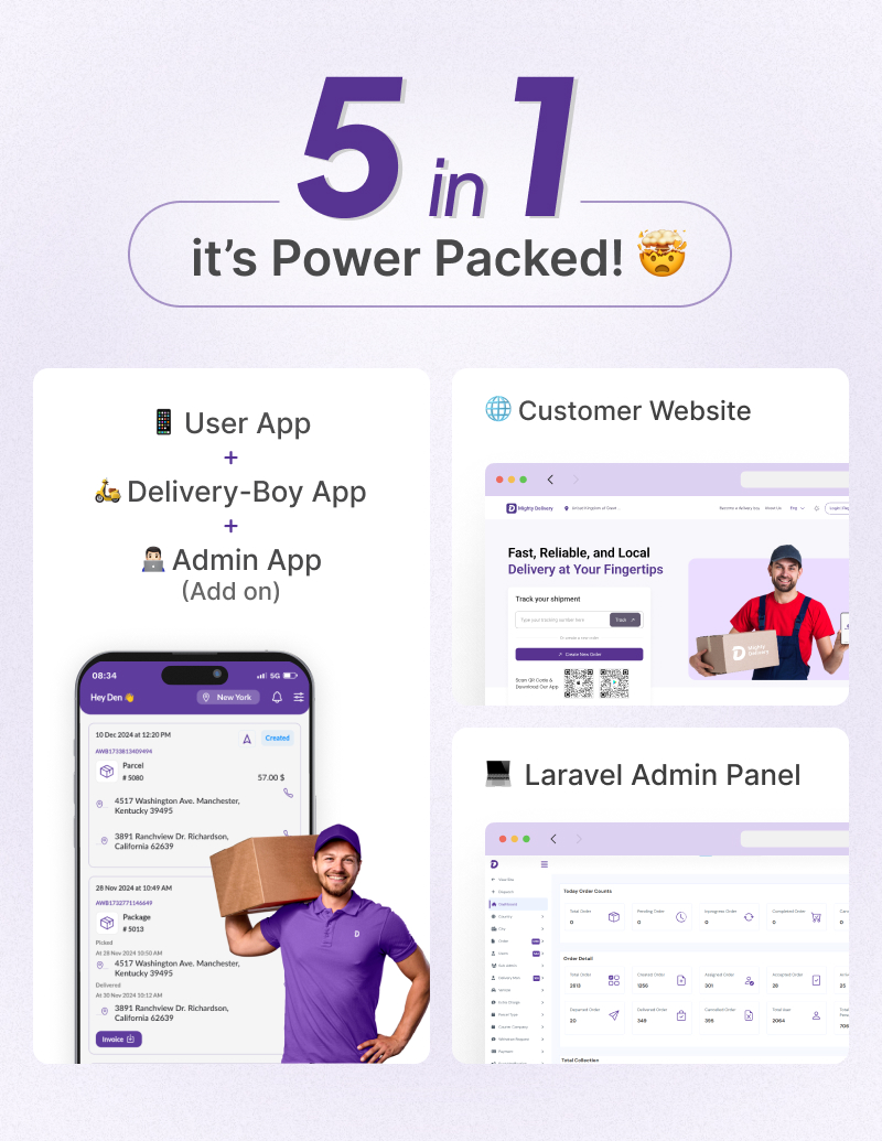 Delivery App - On Demand Delivery System Flutter App with bidding system | Courier App - 15