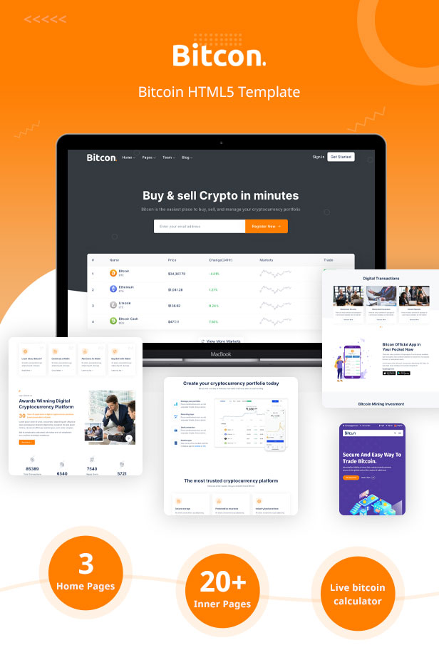 Bitcon - Bitcoin HTML5 Template