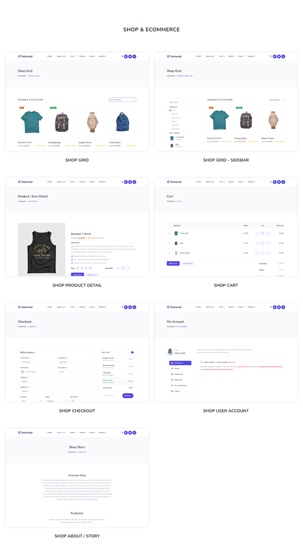 Techwind - Tailwind CSS Multipurpose App, Saas & Software Landing & Admin Dashboard Template - 17