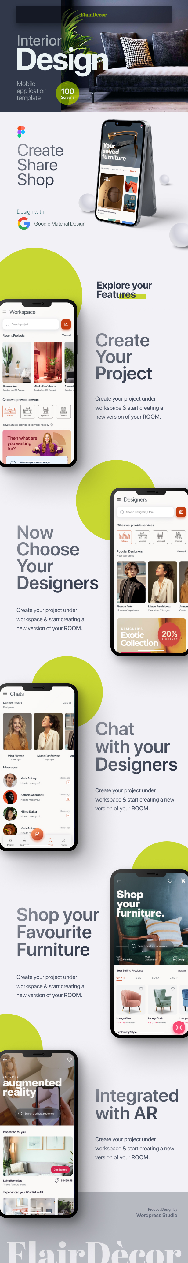 Flair Dècor - Modern Architecture & Interior design Figma Template - 1