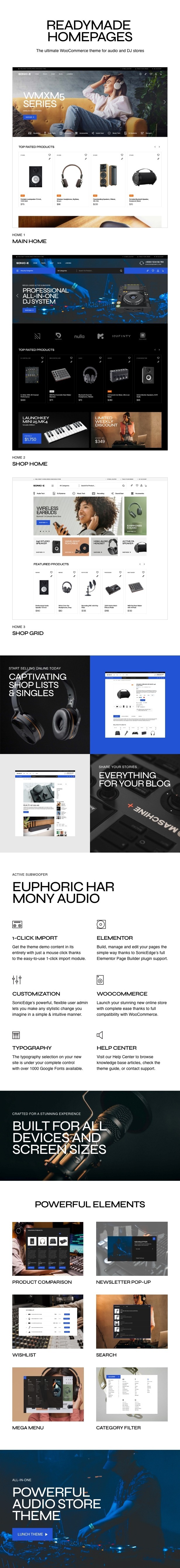 SonicEdge - Audio & DJ WooCommerce Theme - 1