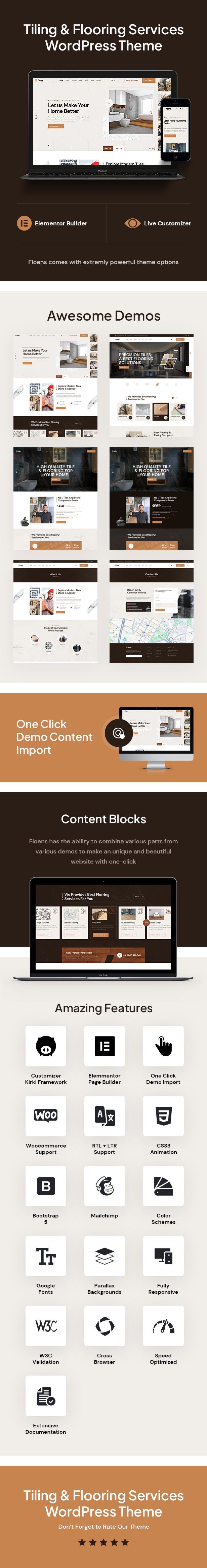 Floens - Tiling & Flooring Services WordPress Theme - 1