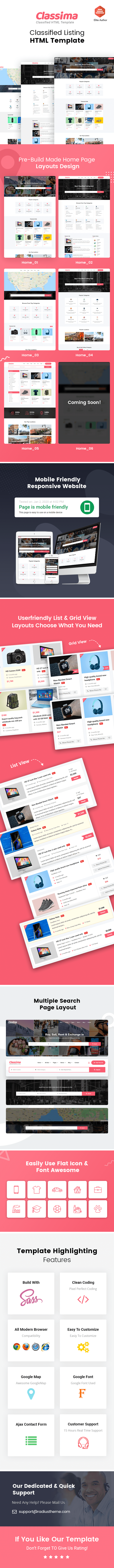 Classified html template
