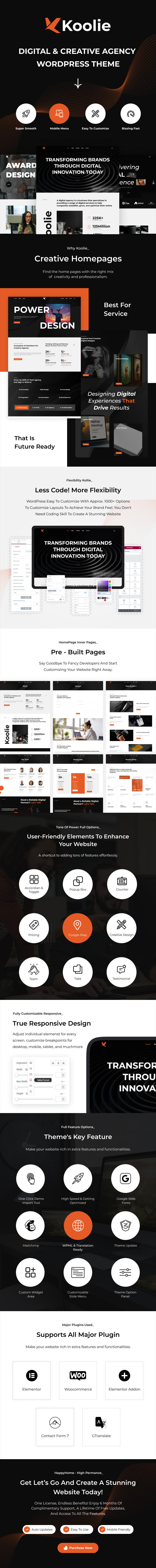 koolie - Creative Agency WordPress Theme - 1