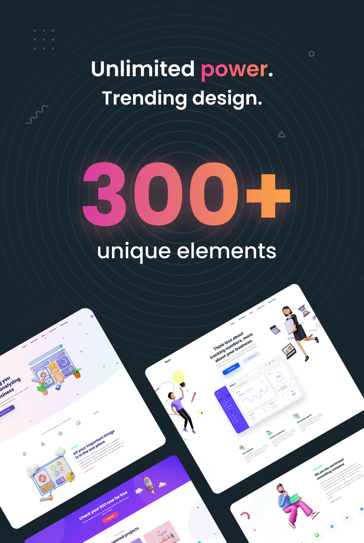 Baza - Creative MultiPurpose WordPress Theme. 300 Unique Elements