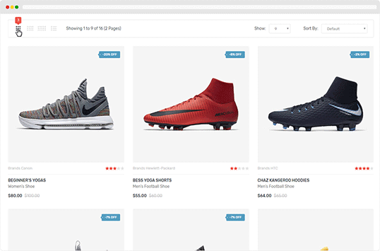 Sneaker - Shoes Responsive OpenCart Theme (Included Color Swatches)