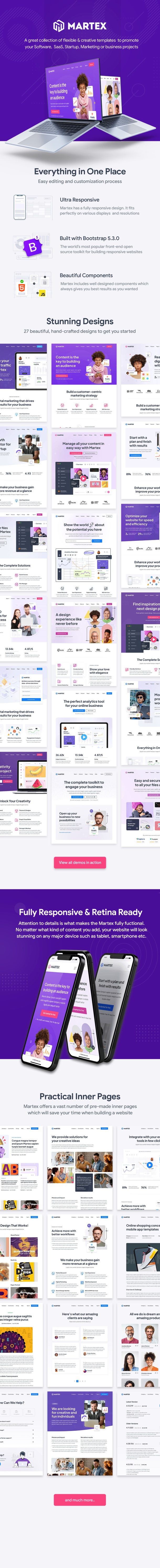Martex - Software, SaaS & Startup Landing Page Templates ReactJS - 4