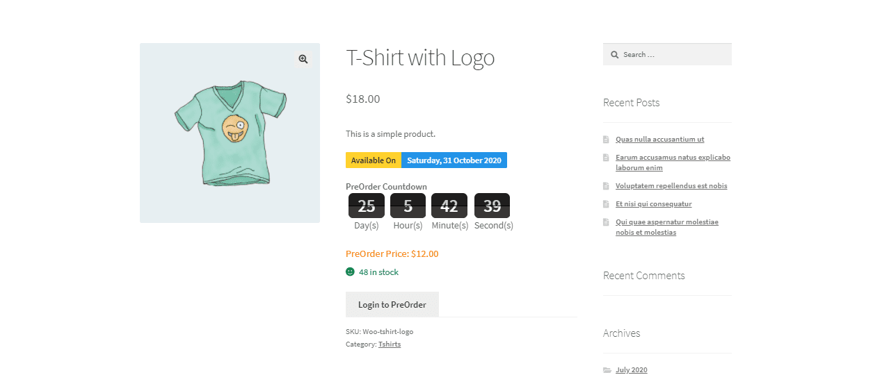WooCommerce Pre Order - Guest Users