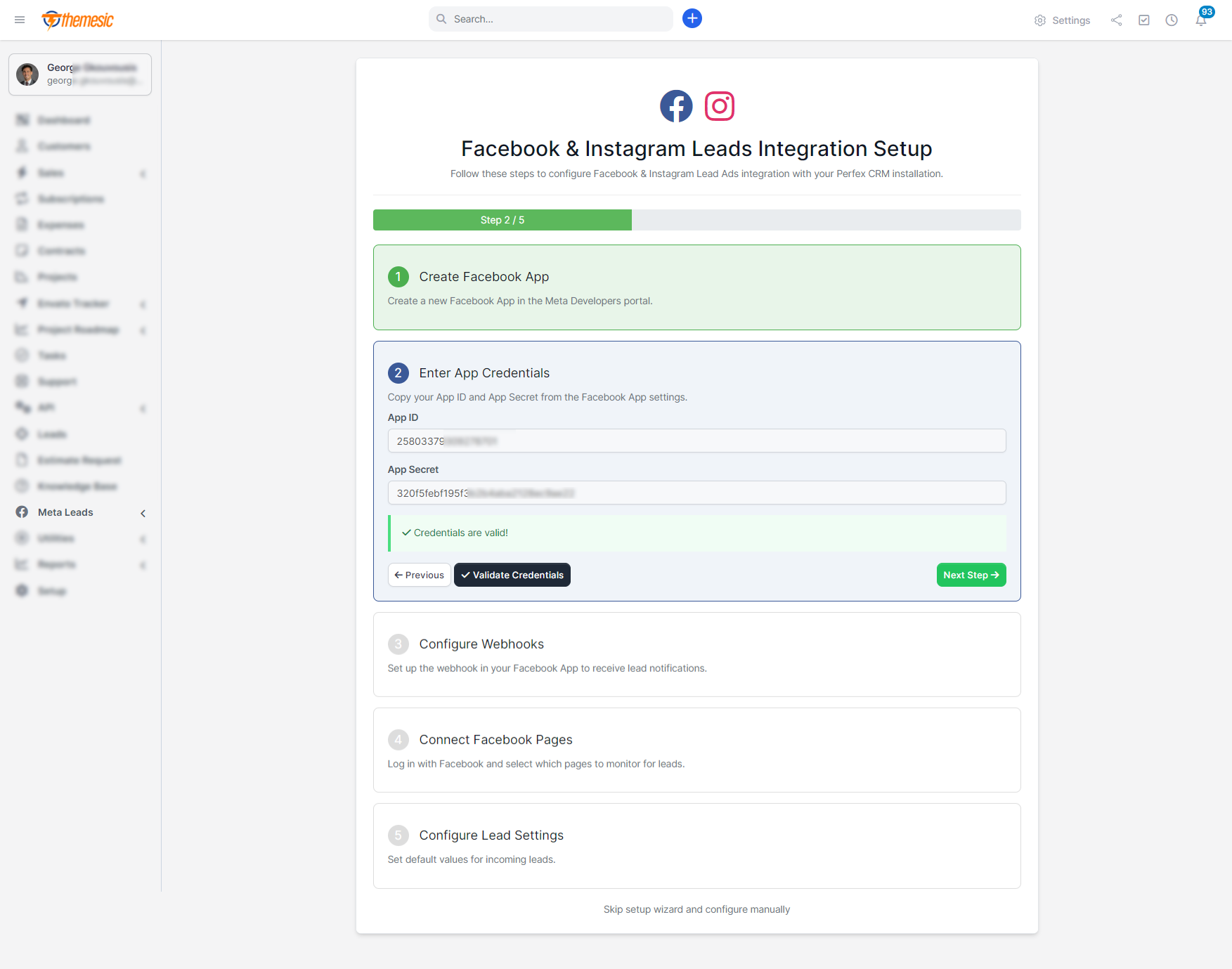 Facebook & Instagram Leads Synchronization module for Perfex CRM - Marketing Automation for Meta Ads - 5